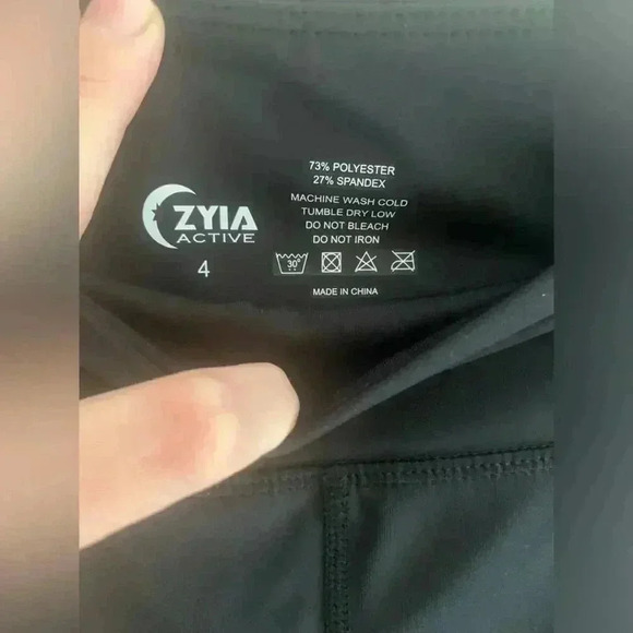 Woman’s Zyia Active High Rise Tummy Control Performance Workout Ankle Leggings - Picture 2 of 7